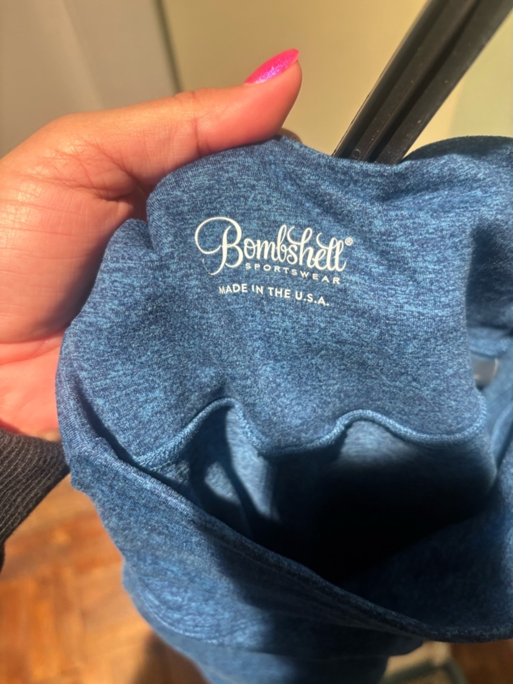 Bombshell Sportswear - Thigh high Leggings in Heathered Royal Blue - Size Large - Picture 4 of 5